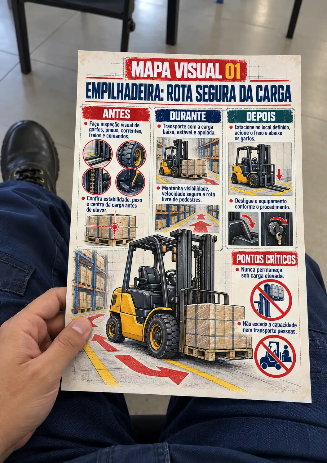 Material visual sendo usado em situação prática 2