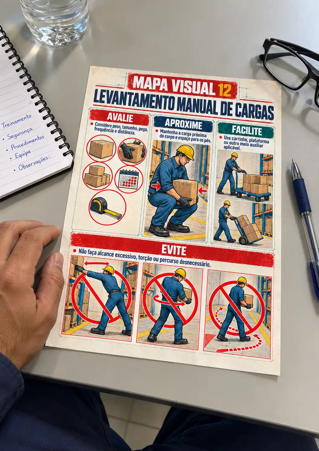Material visual sendo usado em situação prática 5