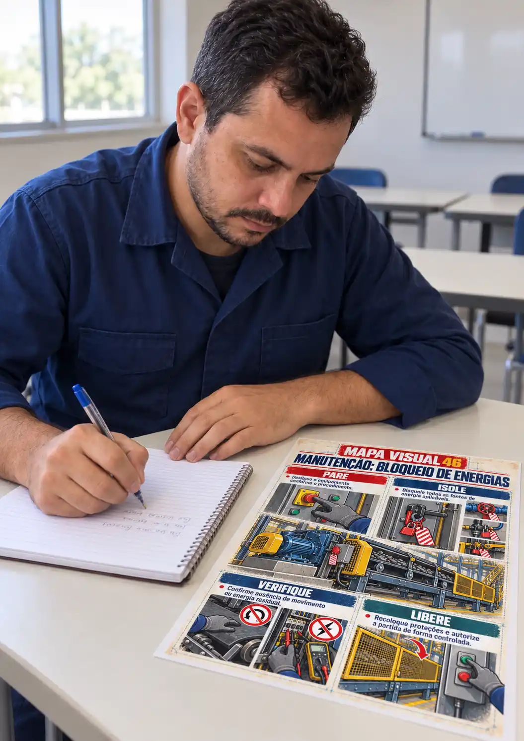 Material visual sendo usado em situação prática 1