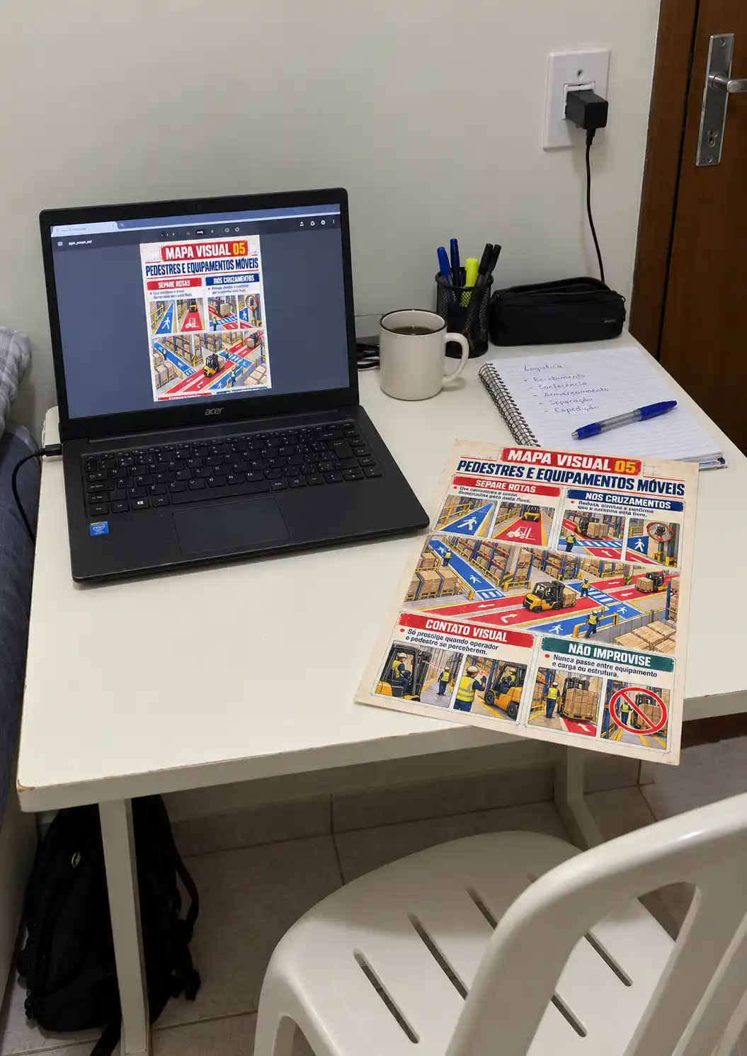 Material visual sendo usado em situação prática 3